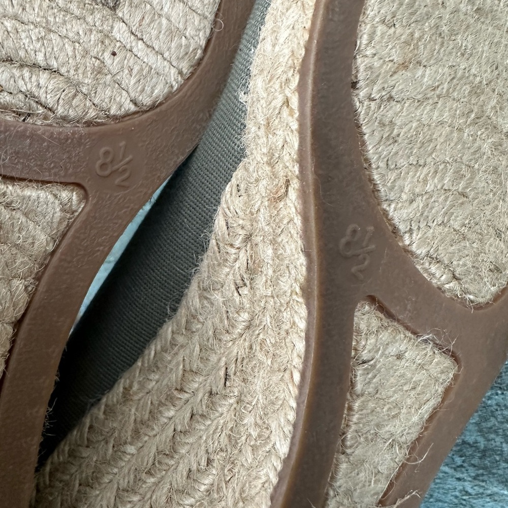 J. Crew Seville Green Espadrille Wedge, Size 8.5 Closed Toe Travel Beach - Picture 5 of 5